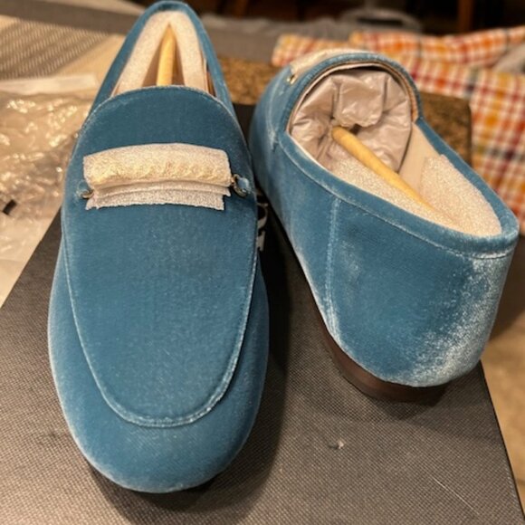 Coach Hanna Velvet Deep Turquoise Loafer - Picture 4 of 11